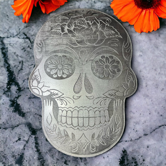 Gravure sur bois - Silver Skull