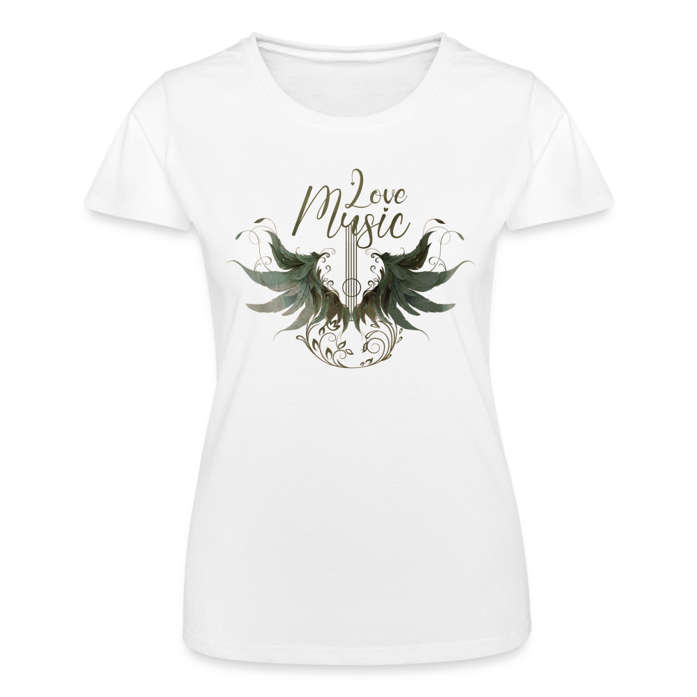 T-shirt Femme  - Love Music - blanc