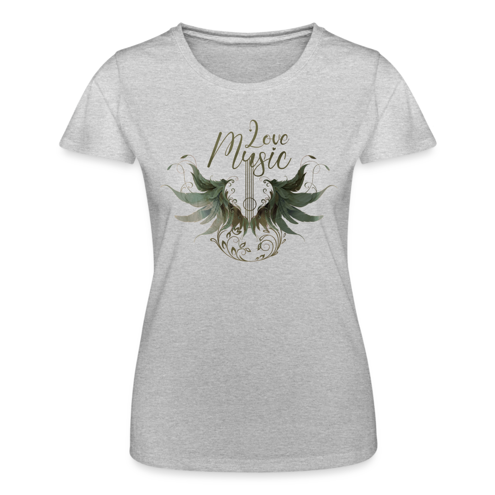 T-shirt Femme  - Love Music - gris chiné