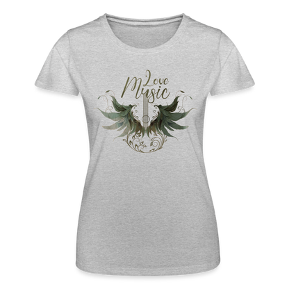 T-shirt Femme  - Love Music - gris chiné