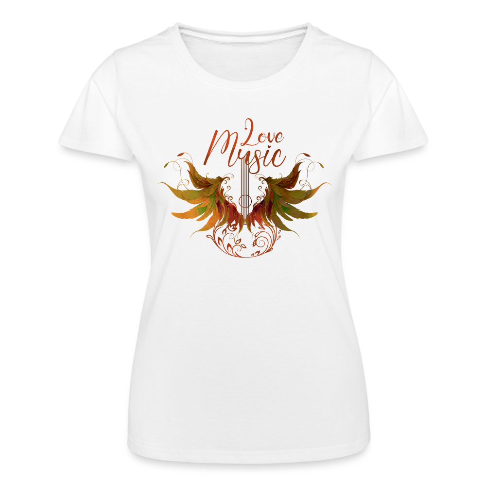 T-shirt Femme - Love Music R - blanc