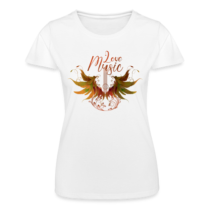 T-shirt Femme - Love Music R - blanc