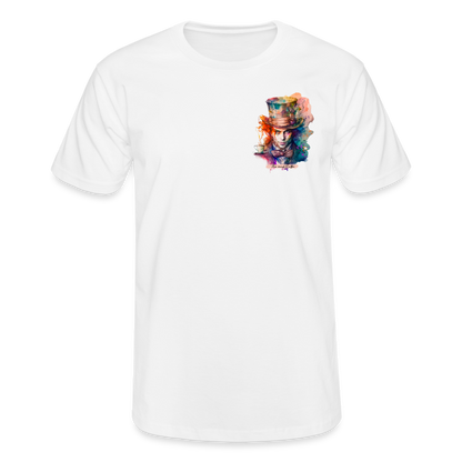 T-shirt Homme  - Le chapelier fou - blanc