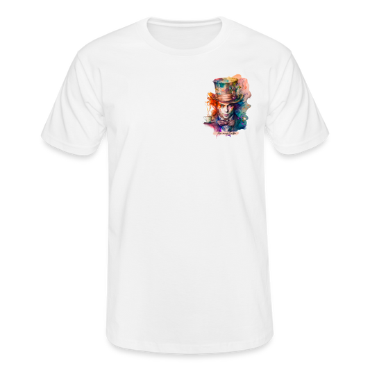 T-shirt Homme  - Le chapelier fou - blanc