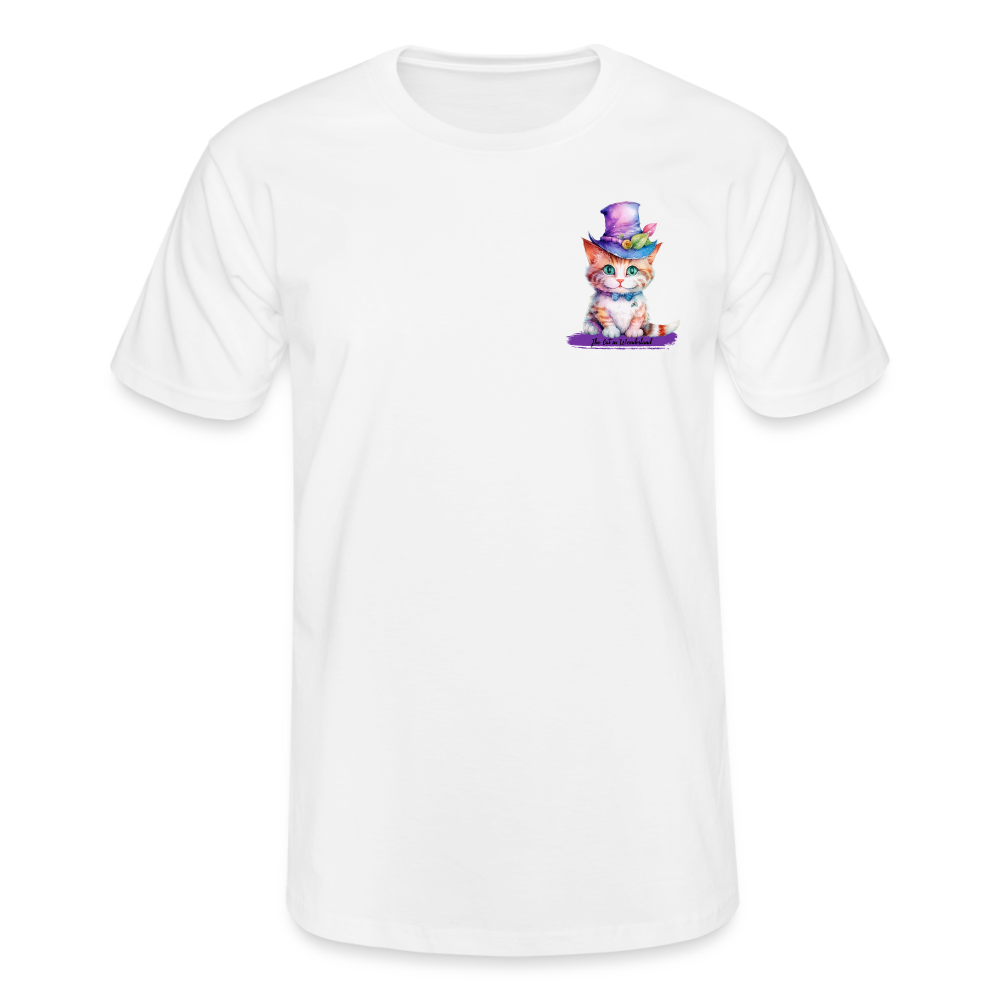 T-shirt Homme- The Cat in Wonderland - blanc