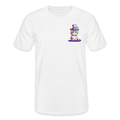 T-shirt Homme- The Cat in Wonderland - blanc