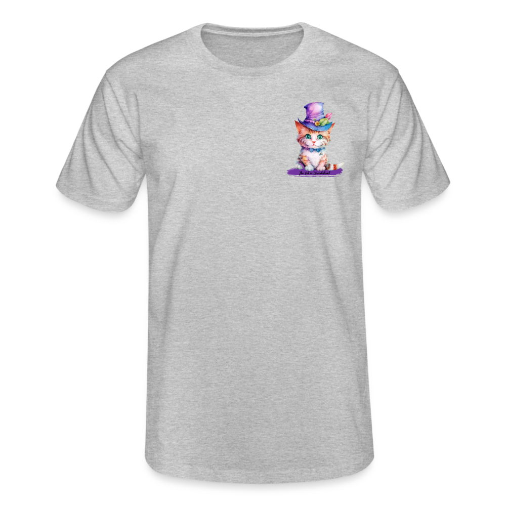 T-shirt Homme- The Cat in Wonderland - gris chiné