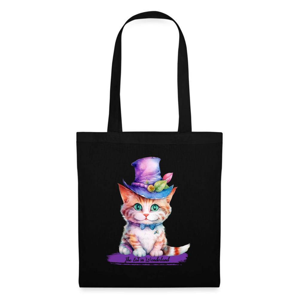 Tote Bag - The Cat in Wonderland - noir