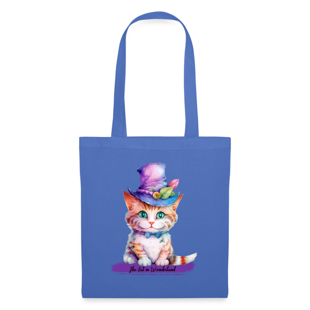 Tote Bag - The Cat in Wonderland - bleu pâle