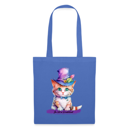 Tote Bag - The Cat in Wonderland - bleu pâle