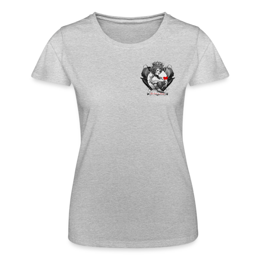 T-shirt Femme - La reine de coeur - gris chiné