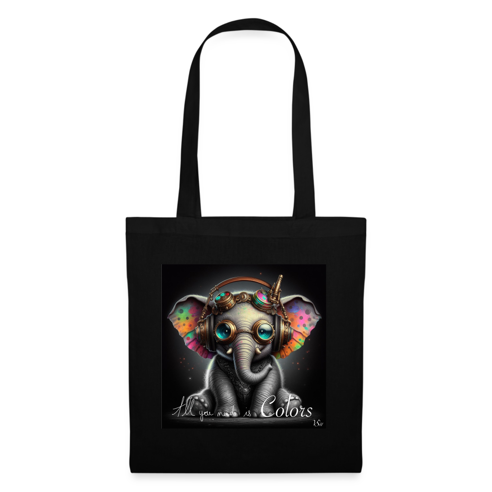 Tote Bag - Collection Black is a color - Bob - noir