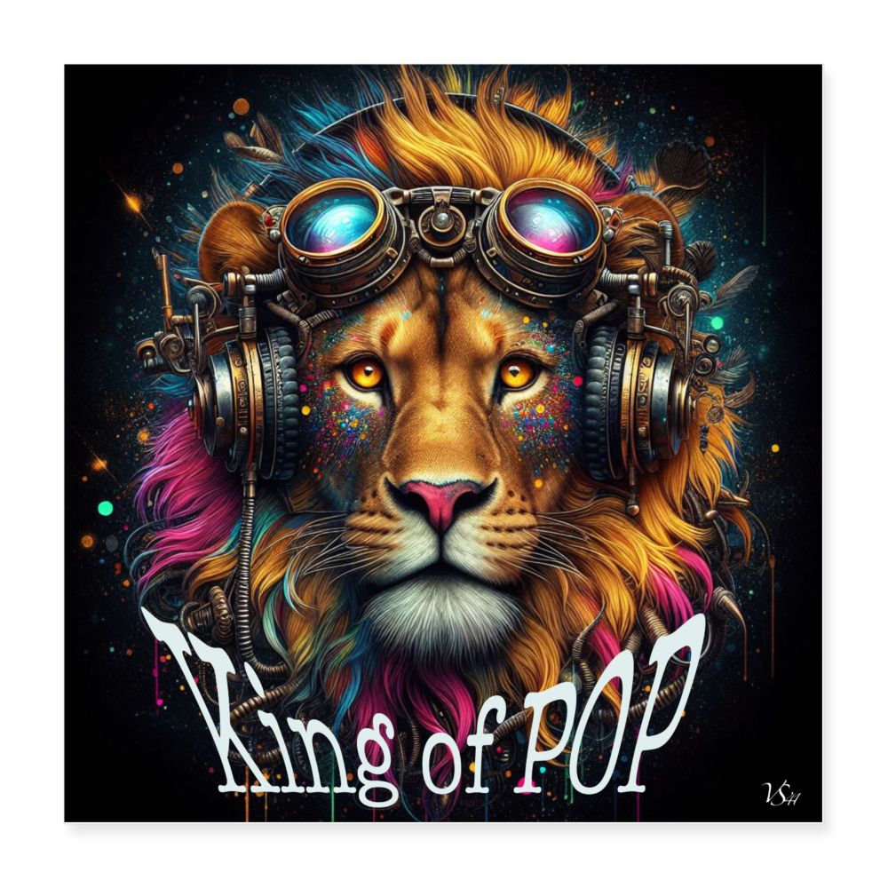 Poster 40 x 40 cm - King of Pop - blanc